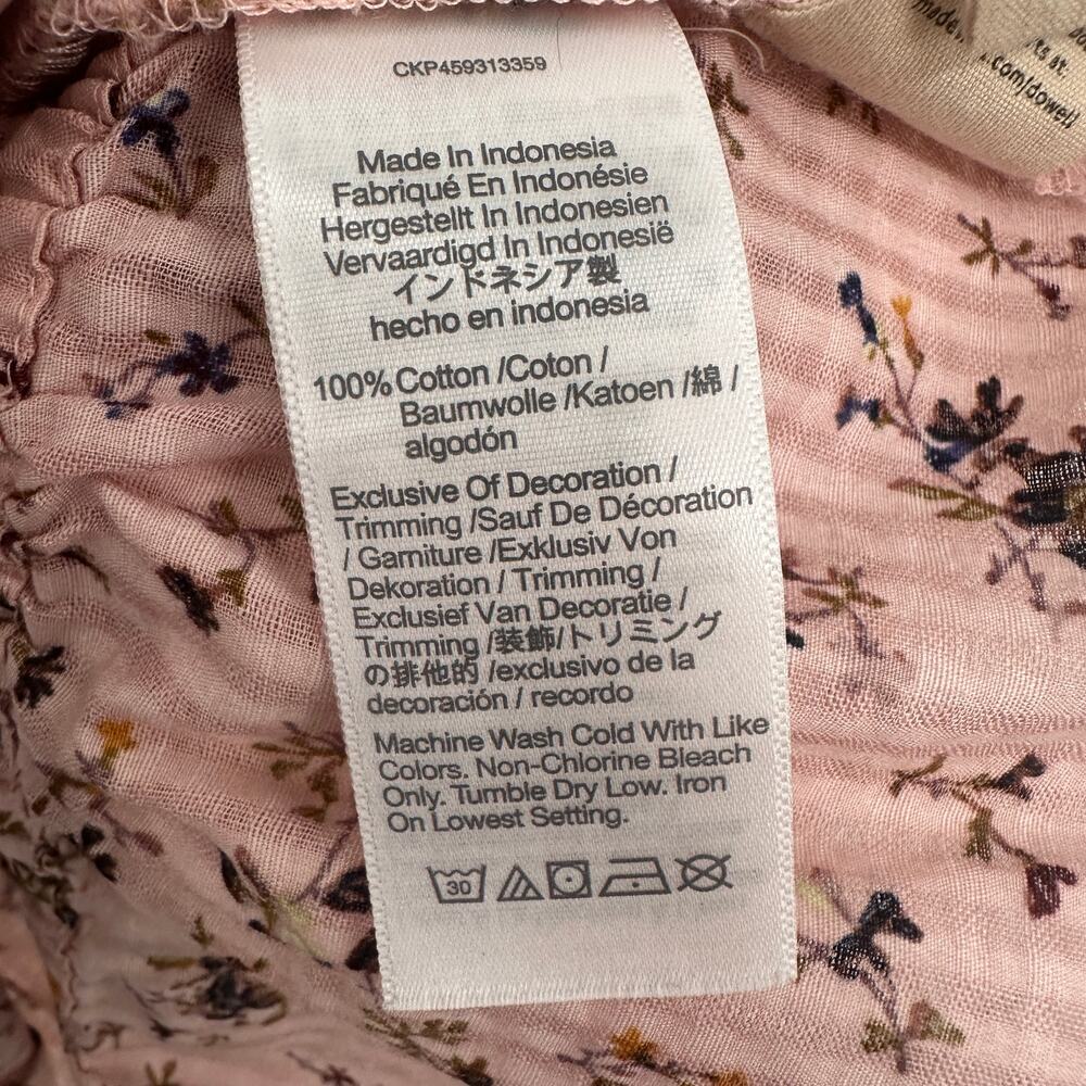 Madewell Sophia Long Sleeve Blouse Top in Pink Bouquet Floral NE183 // L - Picture 9 of 13